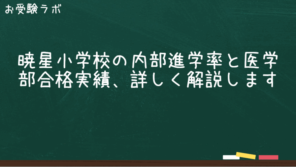 暁星小学校の内部進学率と医学部合格実績は？詳しく解説します1