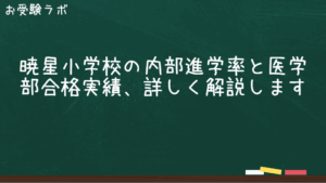 暁星小学校の内部進学率と医学部合格実績は？詳しく解説します1