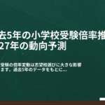 過去5年の小学校受験倍率推移と2027年の動向予測